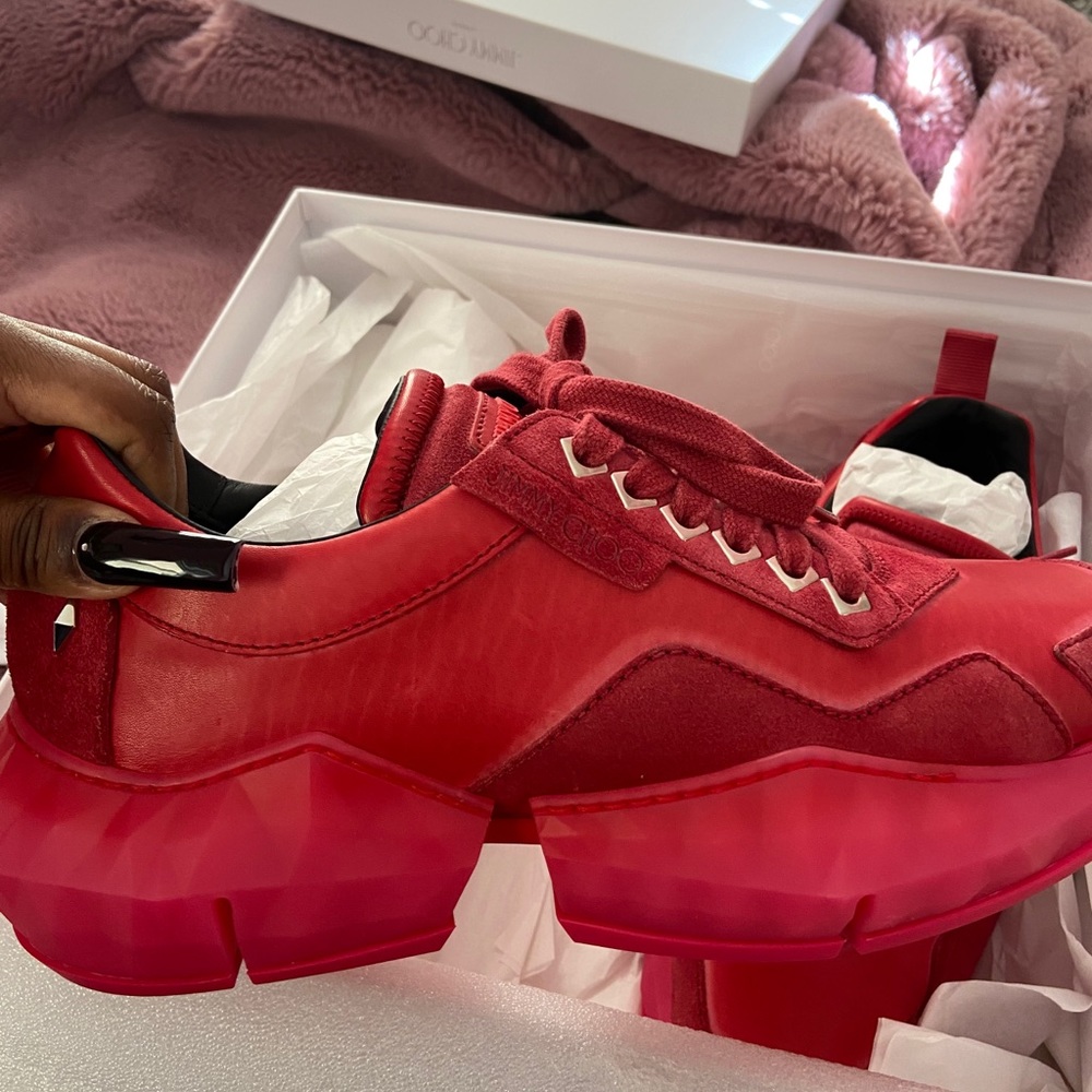 Jimmy Choo -Diamond low tops- Berry